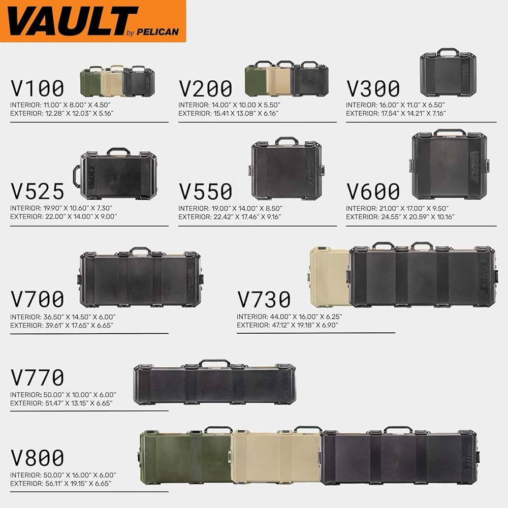 Amazon.com: Pelican Vault v525 Case with Padded Dividers for